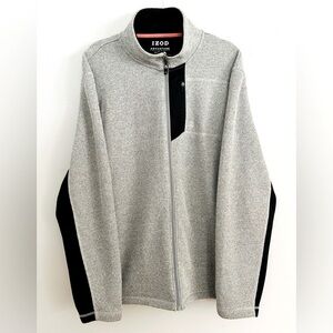 IZOD Advantage Performance Natural Stretch MIX Media Knit Mock Neck Zip Up XXL